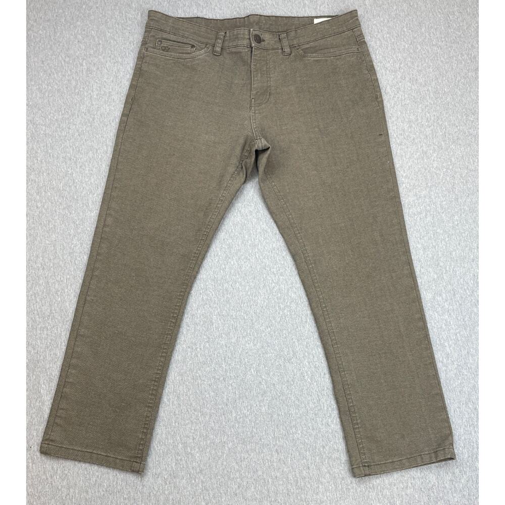 English Laundry Jeans Mens 34‎ x 29 Brown Cotton Blend Stretch Straight Leg